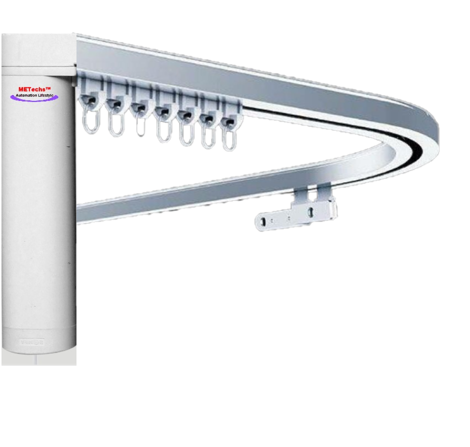 Flexible Hand-Bendable Smart Electric Curved Drapery Rod Tracks